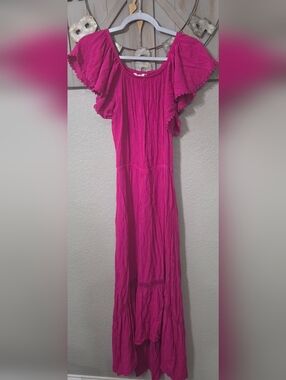 Lot Of Two Maxi Dresses Sage Green and Magenta Size S
